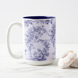 Moody Elegance And Vintage Charm Two-Tone Coffee Mug