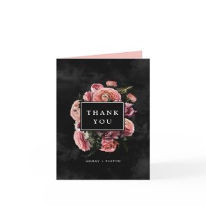 Moody Elegant Pink | Floral Bouquet | Thank You Card