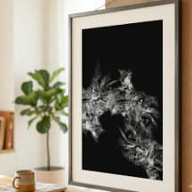 Moody ethereal smoke abstract art