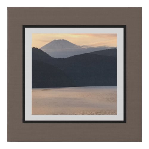 Moody Evening Light on Mt Fuji Japan  Faux Canvas Print