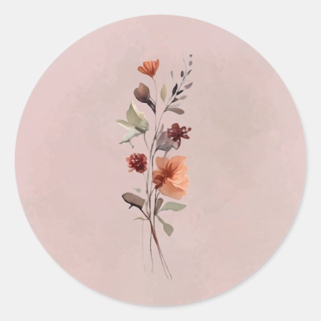 Moody Fall Floral Sprig Sticker (Front)