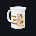 Moody fat cat leave me alone beverage pitcher<br><div class="desc">Moody fat cat says leave me alone</div>