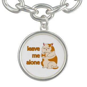 Moody fat cat leave me alone  bracelet