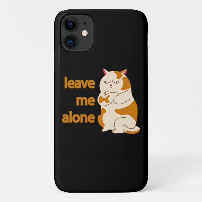Moody fat cat leave me alone   Case-Mate iPhone case (Back)
