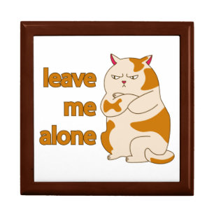 Moody fat cat leave me alone gift box