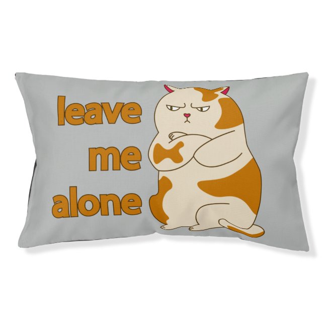 Moody fat cat leave me alone  pet bed (Front)