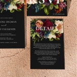 Moody Floral Burgundy and Black Wedding details Enclosure Card<br><div class="desc">Moody Burgundy Floral Wedding Collection, a captivating fusion of deep, rich hues. With options in navy blue, emerald, and gothic black variations, this collection is a perfect match for any jewel-toned wedding theme. From enchanting invitations to coordinated stationery, our designs capture the essence of romance and drama. Elevate your wedding...</div>