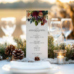 Moody Floral Burgundy Wedding dinner Menu<br><div class="desc">Moody Burgundy Floral Wedding Collection, a captivating fusion of deep, rich hues. With options in navy blue, emerald, and gothic black variations, this collection is a perfect match for any jewel-toned wedding theme. From enchanting invitations to coordinated stationery, our designs capture the essence of romance and drama. Elevate your wedding...</div>