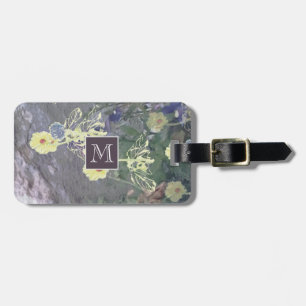 Moody Floral Monogram Double-sided Luggage Tag