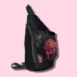 Moody Floral Monogrammed Sling Bag