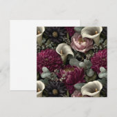 Moody Floral Pattern with Dahlias and Calla Lilies