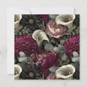 Moody Floral Pattern with Dahlias and Calla Lilies (Front)