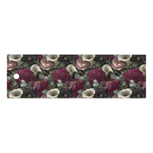 Moody Floral Pattern with Dahlias and Calla Lilies Ruler