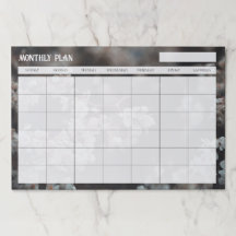 Moody Floral Undated Monthly Planner