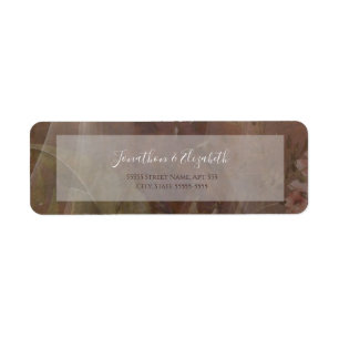 Moody Floral Vellum Wedding Label