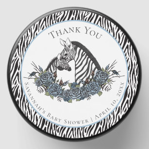 Moody Floral Zebra Safari Thank You Mini Candle Favors