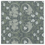 moody florals Acanthus greenery plant damask  Fabric
