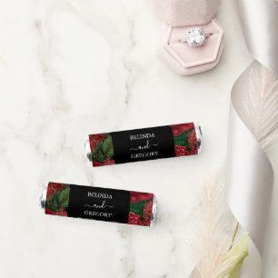 Moody Florals Black Arch Burgundy Red Wedding Breath Savers® Mints