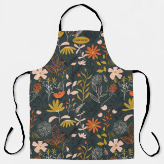 Moody Florals Personalized Apron