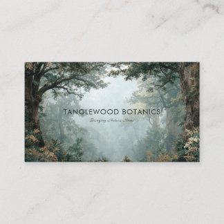 Moody Foggy Forest Mystical Deep Woods Business Card