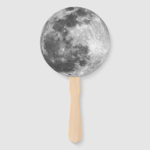 Moody Full Moon Hand Fan