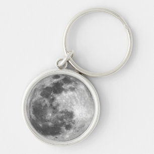 Moody Full Moon Keychain
