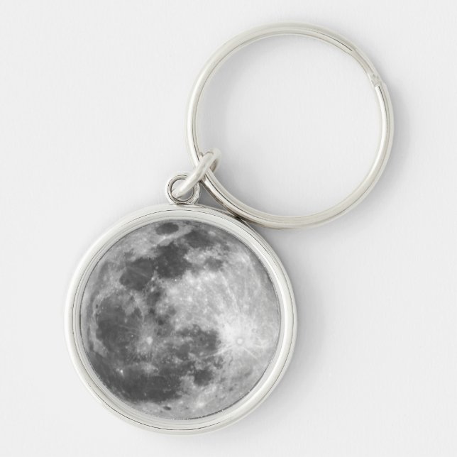 Moody Full Moon Keychain (Front)