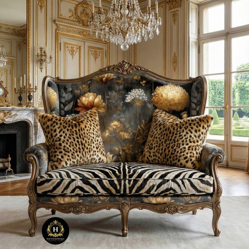 Moody Gold Botanical Seamless Decoupage Tissue Paper