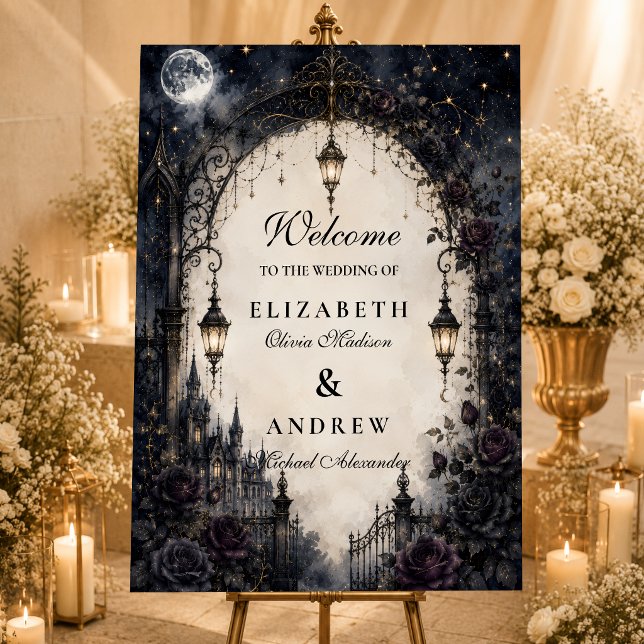 Moody Gothic Celestial Wedding Foam Board (Creator Uploaded)