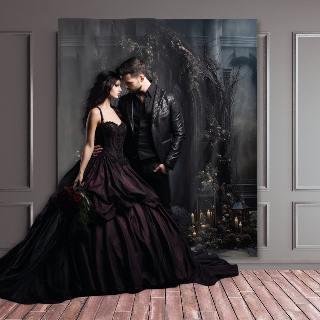 Moody Gothic Dark Arch & Pink Roses XLarge Tapestry (Creator Uploaded)