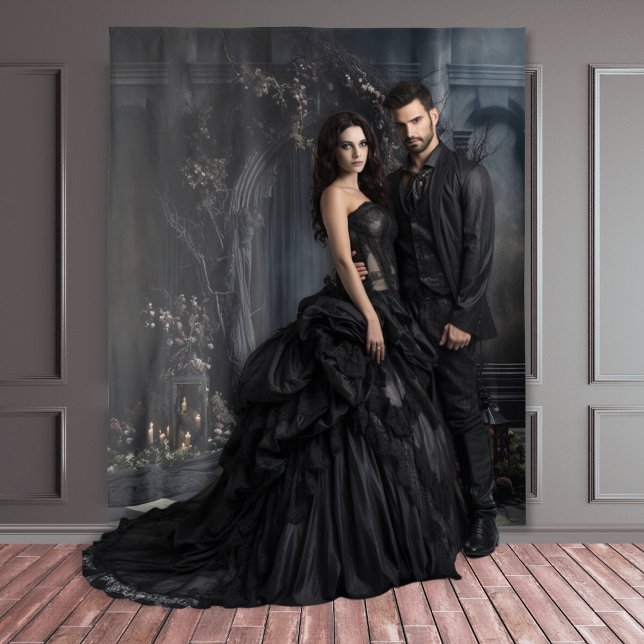 Moody Gothic Dark Veiled Arch & Lanterns XLarge Tapestry (Creator Uploaded)