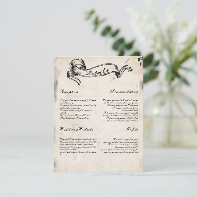Moody Gothic Details Card  (Standing Front)