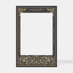 Moody Gothic Gold & Black Wedding Selfie Frame