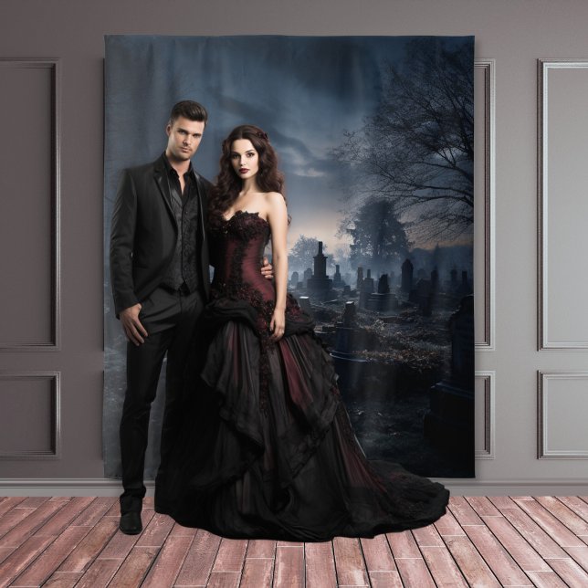 Moody Gothic Haunted Moonlit Graveyard XLarge Tapestry (Creator Uploaded)