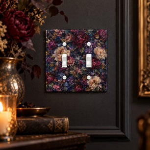Moody gothic Impressionist Floral Garden home Light Switch Cover