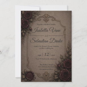 Moody Gothic Wedding Invitation