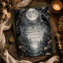 Moody Gothic Woodland Wedding