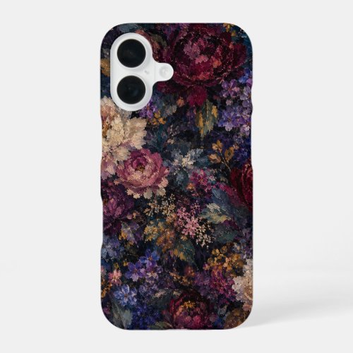 Moody gothicotanical Impressionist Floral iPhone 16 Case