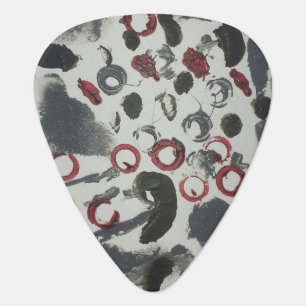 Moody Grays Abstract Guitar Pick