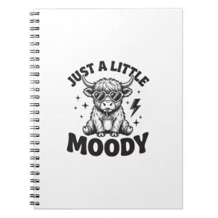 Moody Highland Cow Vintage Engraving Shirt Design_ Notebook
