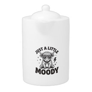 Moody Highland Cow Vintage Engraving Shirt Design_ Teapot