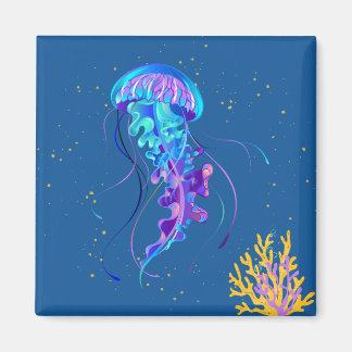 Moody Jellyfish Underwater Door Decoration Magnet