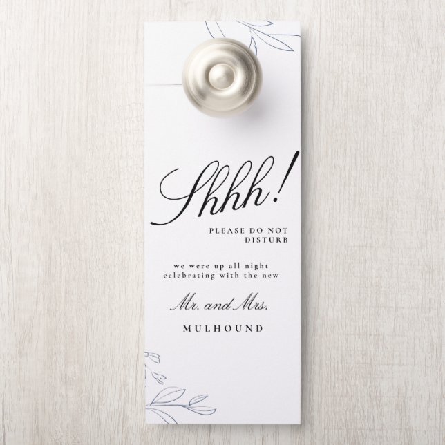 Moody Jewel Tone Wedding Welcome/Do Not Disturb Door Hanger (On Knob)