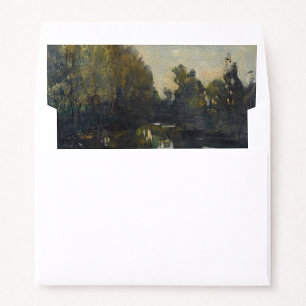 Moody Lake Fine Art Landscape Wedding Envelope Liner