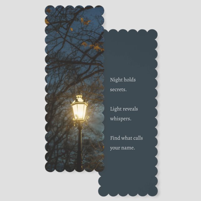 Moody Lantern, Dark Academia Aesthetic bookmark (Front & Back)