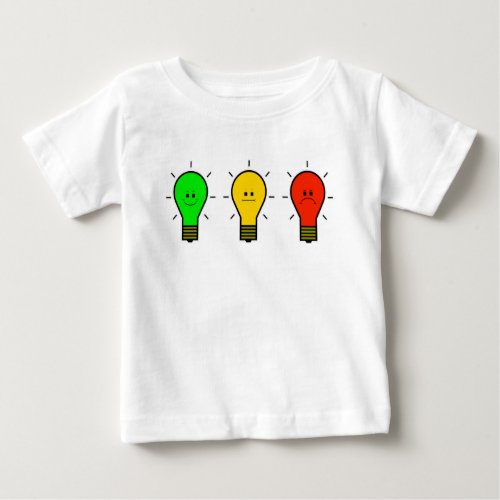 Moody Lightbulbs in Stoplight Colors Baby T_Shirt