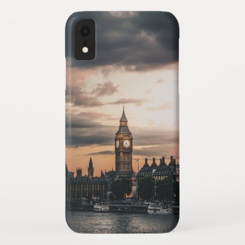 Moody London Big Ben Sunset iPhone XR Case