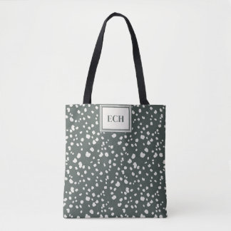 Moody Lunaria Silver Dollar Pattern Personalized Tote Bag
