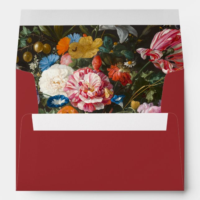 Moody Masterpiece Floral Hollyhocks Envelope (Back (Bottom))