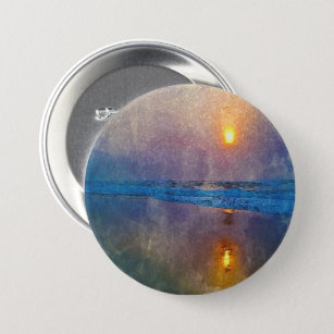 Moody misty seaside sunrise  button